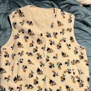 Floral Sherpa Vest